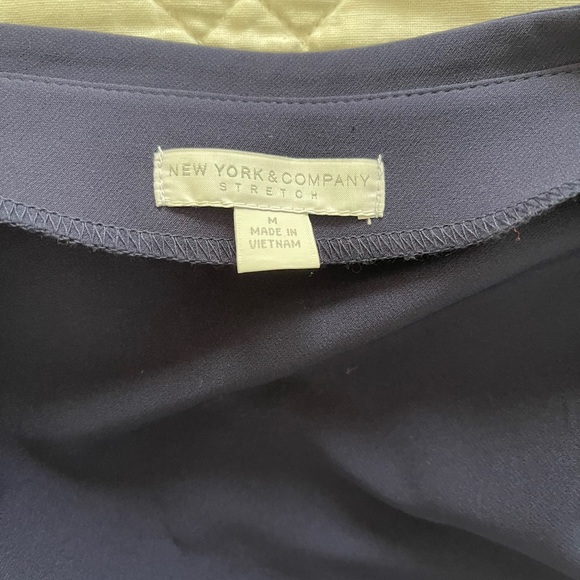 New York & Co Blue Wrap Dress - Picture 7 of 8